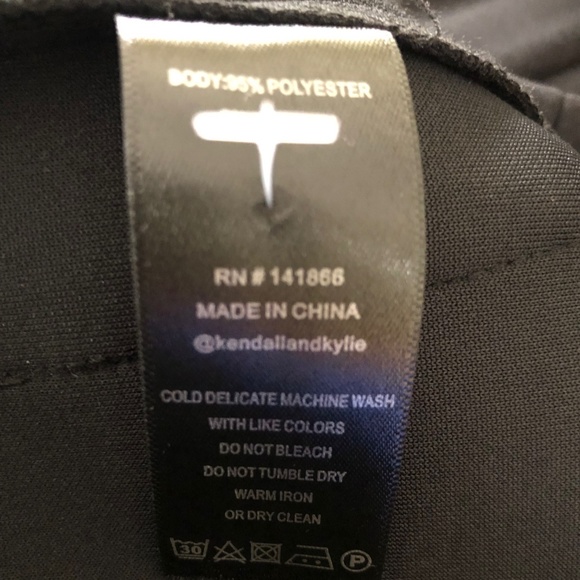 Kendall + Kylie Safari Mini Black Front Tie Dress - Picture 5 of 7